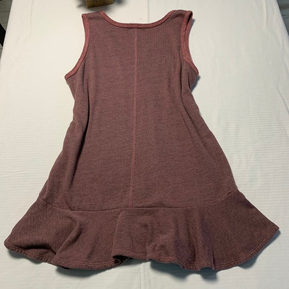 Free People V Neck Terry Cloth Peplum Tank Tunic - Picture 3 of 7